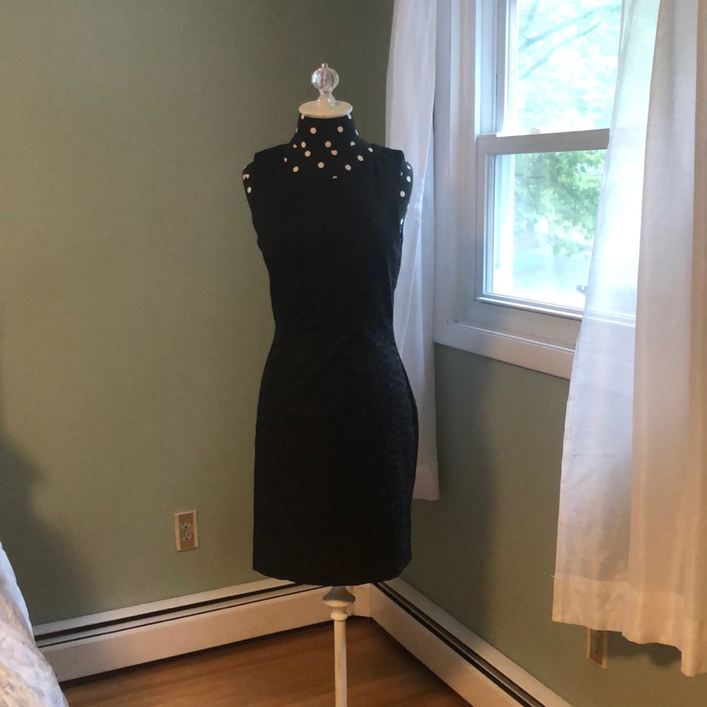 NWT H&M black leopard print dress